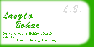 laszlo bohar business card